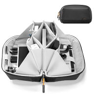 Inateck ガジェットポーチ 山型収納ポーチ 大容量 PC周辺小物 PCアクセサリー トラベルポーチ 小物入れ …