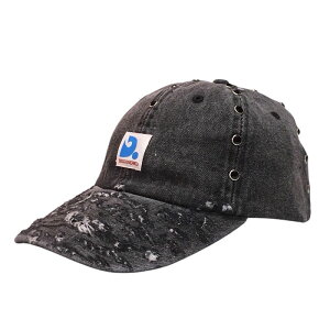 �y�f�B�X�J�o�[�h �_���[�W�X�^�b�Y�f�j���L���b�v�zDISCOVERED �f�B�X�J�o�[�h NEWSED Denim Studs Damage Cap black DISCOVERED-DC-NS-A-06