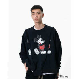 【ディスカバード ディズニーコレクションワイドスウェット】DISCOVERED ディスカバード [Mickey] Wide Sweat black DISCOVERED-DC-SS24-MCU-02