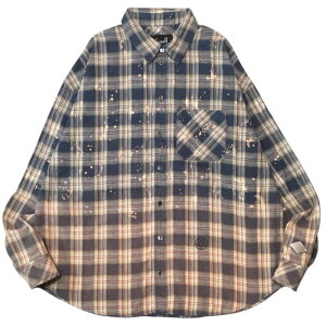 �yel conductorH �u���[�`�`�F�b�N�V���c�z el conductorH �R���_�N�^�[ COTTON CHECK BLEACHED SHIRT blue elconductorH-PD26AS03