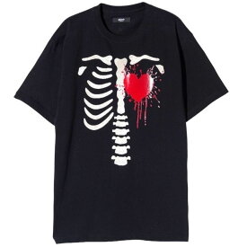 【送料込み価格】【グラム ベロアスケルトンTシャツ】glamb グラム Velour Skeleton T Shirt black glamb-GB0224-CS07