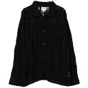 【スーパーセール SALE】【KAMIYA ダメージニットカーディガン】 KAMIYA カミヤ Distressed knit cardigan black KAMIYA-G14CD062