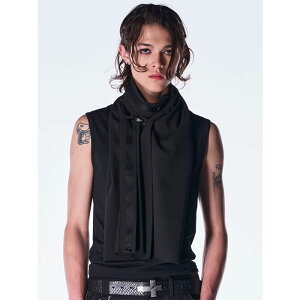 �y�L�����E�L�����E �q�b�v�n���O�}�t���[�zkiryuyrik �L�����E�L�����E PE Gabardine Hip Hung Muffler black kiryuyrik-KW-HPMFL01-906