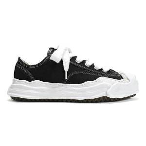 �y�~�n�����X�q�� �X�j�[�J�[�zMaison MIHARA YASUHIRO �~�n�����X�q�� HANK original sole toe cap sneaker LOW canvas black MIHARAYASUHIRO-A05FW702
