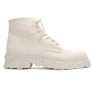 �y�~�n�����X�q�� �u�[�c�zMaison MIHARA YASUHIRO �~�n�����X�q�� General Scale Vintage like Sole Over dyed Canvas Boots white MIHARAYASUHIRO-S12FW703