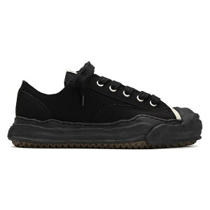 �y�~�n�����X�q�� �X�j�[�J�[�zMaison MIHARA YASUHIRO �~�n�����X�q�� HANK original sole toe cap sneaker LOW canvas black x black MIHARAYASUHIRO-A05FW702
