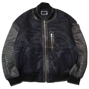 yPHINGERIN gU[{o[WPbgEMA-1z PHINGERIN tBK TRIM LEATHER BOMBER JACKET black PHINGERIN-PD-252-JK-021