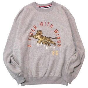 �ySALE �Z�[���z�y�Z���V�O �^�C�K�[�X�E�F�b�g�V���c�zSEVESKIG �Z���V�O Tiger Ascend Sweat Shirt gray SEVESKIG-SW-SV-NGA-1005