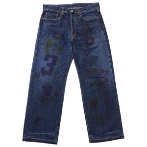 �ySALE �Z�[���z�y�Z���V�O Ridawo�R���{�f�j���p���c�zSEVESKIG �Z���V�O Graffiti 5P Denim Pants Ver Ridawo indigo SEVESKIG-PT-SV-NGA-1004
