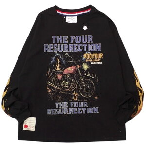 �y�Z���V�O x �z���_ �R���{����T�zSEVESKIG �Z���V�O Honda vs SEV CB400FOUR LSL TEE black SEVESKIG-CT-SV-NRA-1009