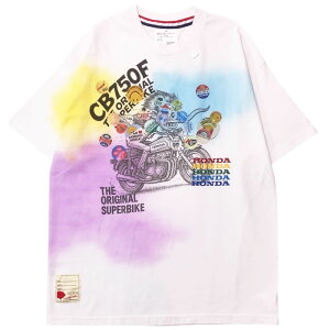 �y�Z���V�O x �z���_ �R���{T�V���c�zSEVESKIG �Z���V�O Honda vs SEV CB750F SSL TEE white SEVESKIG-CT-SV-NRA-1006