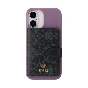 ANNA SUI �A�i�X�C Wrap Case with MagSafe Card Wallet Pattern for iPhone 16 16 Pro �X�}�z�P�[�X �u�����h �J�o�[ iPhone �A�C�t�H�� �J�[�h�E�I���b�g �}�O�Z�[�t ��l ���� ���f�B�[�X �I�V����