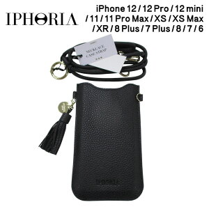 IPHORIA Necklace Sleeve Black for iPhone 12/12Pro 12mini 11/11ProMax XS/XSMax XR 8Plus 7Plus 8/7/6 iPhoneP[X uh X}zP[X ی یP[X