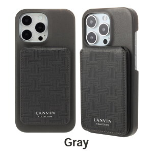 o RNV iPhone16 16Plus 16Pro 16ProMax P[X LANVIN COLLECTION - Wrap Case with MagSafe Card Wallet for iPhoneX}zP[X Jo[ uh