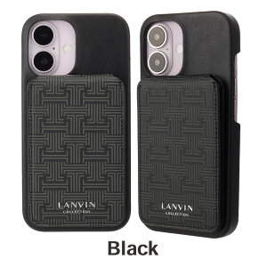 o RNV iPhone16 16Plus 16Pro 16ProMax P[X LANVIN COLLECTION - Wrap Case with MagSafe Card Wallet for iPhoneX}zP[X Jo[ uh