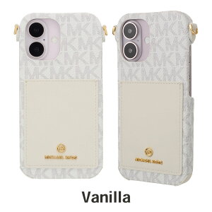 �}�C�P���R�[�X iPhone16 16Pro �P�[�X MICHAEL KORS - Wrap Case Pocket with Strap �X�}�z�P�[�X �u�����h �J�o�[ iPhone �A�C�t�H�� ��l ���� ���f�B�[�X