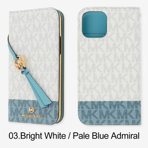 【正規代理店】 マイケルコース iPhone13 ケース 13pro 13mini 13promax スマホケース Magsafe対応 MICHAEL KORS FOLIO CASE 2-TONE SIGNATURE WITH TASSEL CHARM iPhoneケース アイフォン ブランド スマホ ケース 手帳型 手