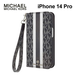 yK㗝Xz }CPR[X iPhone14 14pro 14plus P[X MagSafeΉ MICHAEL KORS Folio Case Stripe With Hand Strap X}zP[X uh Jo[ iPhone ACtH l  fB[X 蒠 蒠^ 蒠