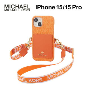 �y���K�㗝�X�z �}�C�P���R�[�X iPhone15 15Pro �P�[�X MICHAEL KORS WRAP CASE POCKET WITH STRAP �X�}�z�P�[�X �u�����h �J�o�[ iPhone �A�C�t�H�� �|�P�b�g �X�g���b�v