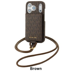 MICHAEL KORS Wrap Case Magsafe Card Wallet with Strap for iPhone 17Pro 17Pro Max �X�}�z�P�[�X �u�����h �J�o�[ iPhone �A�C�t�H�� ��l ���� ���f�B�[�X