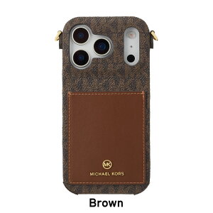MICHAEL KORS Wrap Case Pocket with Strap for iPhone 17Pro 17ProMax X}zP[X uh Jo[ iPhone ACtH l  fB[X