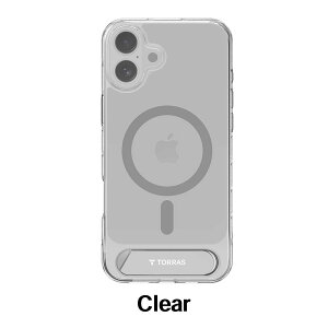 Torras iPhone16 16Plus 16Pro 16ProMax iphone�P�[�X �S�ʕی� �ϏՌ� �X�^���h �c���� ������ �u�����h �X�}�z�P�[�X �N���A ���� �J�o�[ magsafe�Ή� �}�O�Z�[�t �A�C�z�� �A�C�t�H�� Pstand Case