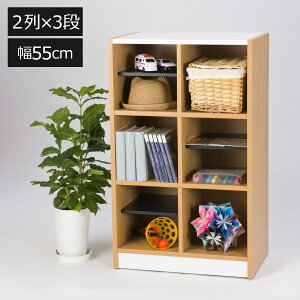 シューズラック 幅55cm 2列 3段 スリッパラック 下駄箱 スリム 木製 中棚 可動棚 フリーラック 事務所 オフィス 病院 学校 リビング 子供部屋 店舗 施設 幼稚園 保育園 学校 おしゃれ シンプル