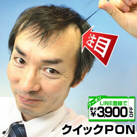 クイックPON　クイックポン　増毛 植毛 かつら 抜け毛 薄毛 メンズ レディース ウィッグ かつら 増毛シール 円形脱毛 ポイント増毛 貼る かつら 育毛 薄毛対策 簡単増毛 男性 薄毛隠し 頭頂部 生え際 部分 増毛 シール
