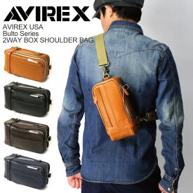 ★期間限定・ポイント10倍商品★【送料無料】AVIREX(アビレックス) アヴィレックス ブルト シリーズ レザー 2Way ボディバッグ ショルダーバッグ メンズ レディース【父の日 プレゼント】