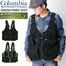 ★期間限定・ポイント15倍商品★【送料無料】Columbia(コロンビア) グリーン パインズ ベスト アウトドア ベスト フィッシング ベスト メンズ レディース