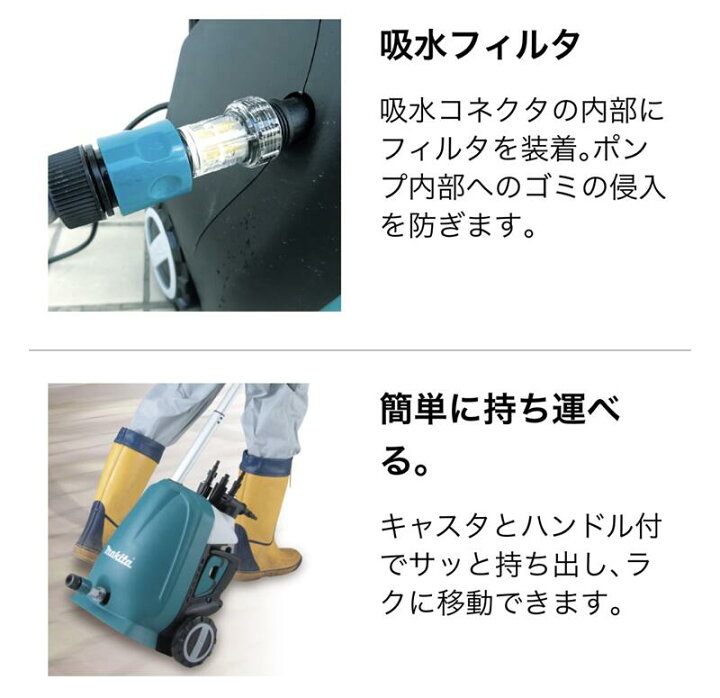 楽天市場】マキタ 高圧洗浄機 MHW0800 清水専用 電動タイプ 水道直結 