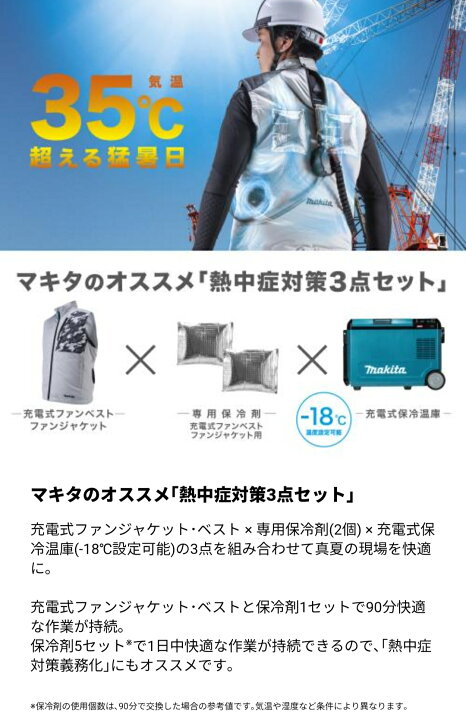 楽天市場】マキタ 充電式ファンベスト FV220DZ/O グレー オリーブ M 