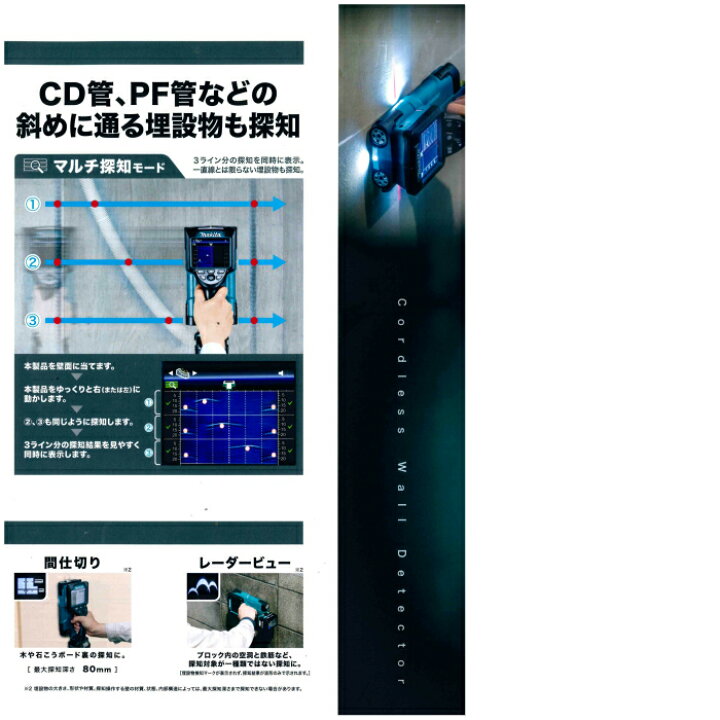 楽天市場】マキタ 18V/14.4V 充電式ウォールディテクタ WD181DZK 