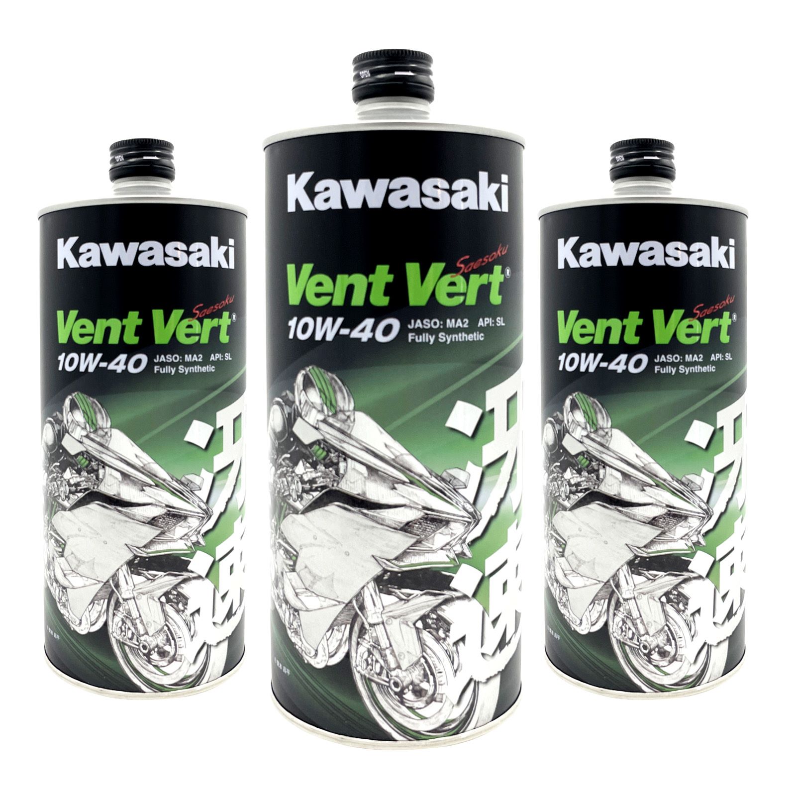 Kawasaki Elf Vent Vert カワサキ エルフ ヴァン・ヴェール 10W-40 冴速 1L 3本セット