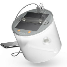 MPOWERD Base エムパワード ベース モバイルチャージャー機能付 ハイスペックモデル 明るい ライト 円筒形 LED ソーラーライト 小型 軽量 防水 折りたたみ ソーラー充電式 ユニーク アウトドア 防災 エコ やさしい LEDランタン 普段使い 便利 あかり 安心