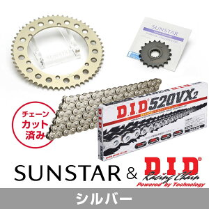 SUNSTAR �T���X�^�[ �`�F�[��&�X�v���P�b�g 3�_�Z�b�g DID�`�F�[�� SS520VX3 �V���o�[ �K���Ԏ� YAMAHA SR400(520�R���o�[�g) �N��78-87 KD38202