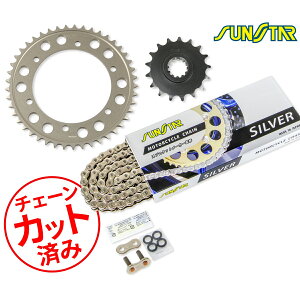 SUNSTAR �T���X�^�[ �`�F�[��&�X�v���P�b�g 3�_�Z�b�g KAWASAKI ZRX1100/II(97-00) �`�F�[���W���C���g+1�t�� �V���o�[ KS50212