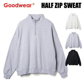 GOODWEAR グッドウェア ハーフジップ BIG トレーナー オーバーサイズ スウェット メンズ レディース ユニセックス 2W7-63208