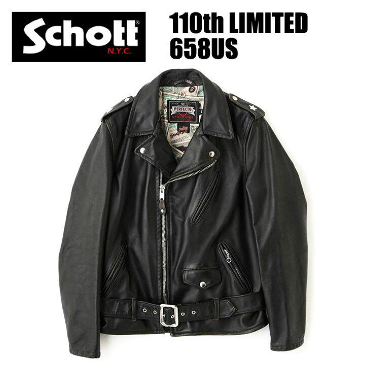 楽天市場】Schott ショット 658US 110周年限定 ONE STAR RIDERS 110TH 