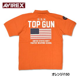 セール！ AVIREX アビレックス 半袖ポロシャツ TOP GUN FLAG トップガン フラッグ ミリタリー メンズ 783-3136003