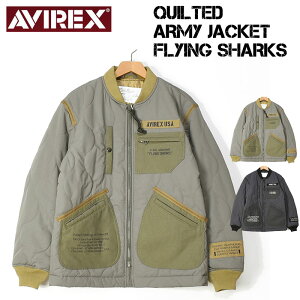 AVIREX ArbNX LeBO A[~[WPbg tCOV[N QUILTED ARMY JACKET FLYING SHARKS LeBOWPbg ~^[WPbg Y AE^[ 783-4252024