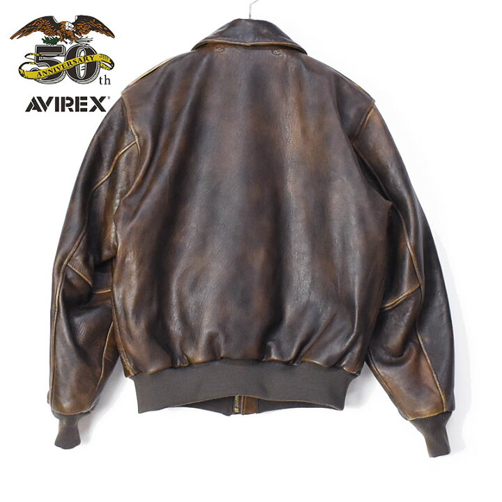 楽天市場】AVIREX アビレックス 50周年記念 A-2 レザージャケット 50th 