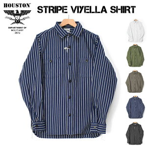 HOUSTON �q���[�X�g�� �X�g���C�v �r�G���V���c STRIPE VIYELLA SHIRT ���� ���[�N�V���c �~���^���[ �����Y 41255