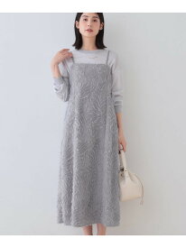 【SALE／70%OFF】【トレンド素材】シアーカットジャカード キャミワンピース INDIVI インディヴィ ワンピース・ドレス ワンピース ブラック【RBA_E】【送料無料】[Rakuten Fashion]