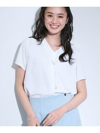 【SALE／30%OFF】【洗える/通勤】無地&マルチストライプ柄Vネックブラウス INDIVI インディヴィ トップス シャツ・ブラウス ホワイト グレー【RBA_E】【送料無料】[Rakuten Fashion]