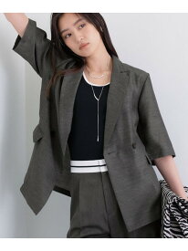 【SALE／60%OFF】ライトダブルジャケット INDIVI インディヴィ ジャケット・アウター テーラードジャケット・ブレザー グレー【RBA_E】【送料無料】[Rakuten Fashion]