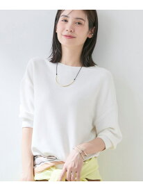 【SALE／30%OFF】【洗える/ドライタッチ/和紙混】ガーター編みニット INDIVI インディヴィ トップス ニット ブルー ホワイト ブラウン ブラック【RBA_E】【送料無料】[Rakuten Fashion]