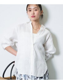 【SALE／10%OFF】【接触冷感/2WAY】カシュクールリネンシャツ INDIVI インディヴィ トップス シャツ・ブラウス ホワイト グレー イエロー ブルー ネイビー【RBA_E】【送料無料】[Rakuten Fashion]