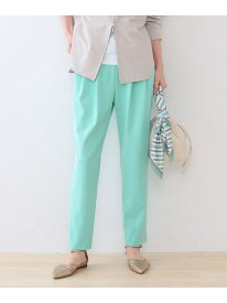 【SALE／60%OFF】【褒められパンツ】ストレッチ タックテーパードパンツ INDIVI インディヴィ パンツ その他のパンツ グリーン【RBA_E】【送料無料】[Rakuten Fashion]