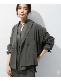 【さらに軽く軽快!/着る日傘】ドルマンダブルジャケット INDIVI インディヴィ ジャケット・アウター テーラードジャケット・ブレザー グレー ブラック【送料無料】[Rakuten Fashion]